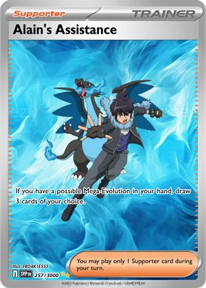 alain pokemon card Alain Mega Charizard X Tournament Battle Bromide Gum Card Holo Pokemon Japanese