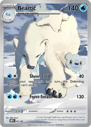 polar bear pokemon card Beartic AR 114/86 sv11B Black Bolt Japanese GLIT Japanese Hobby Shop Beartic - FaBRyXoN99