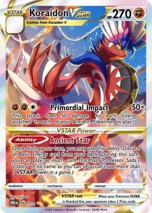koraidon pokemon card ancient Game Scarlet & Violet Starter Deck & Build Set ex The item may be similar but not exactly the same as the image (e.g This MIGHT be good :