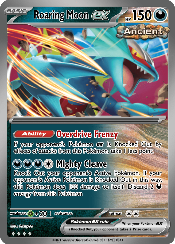 pokemon card roaring moon  Roaring Moon Pokemon Card STL File for 3D printingCults