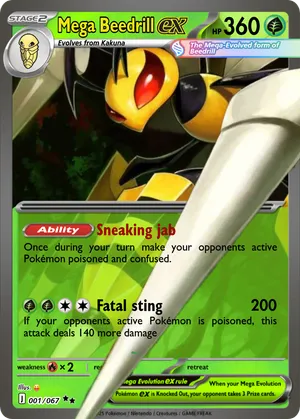 mega beedrill pokemon card Amazon.com: Spirit Link - XY159 Promo Card Type Mega Beedrill EX - Jumbo