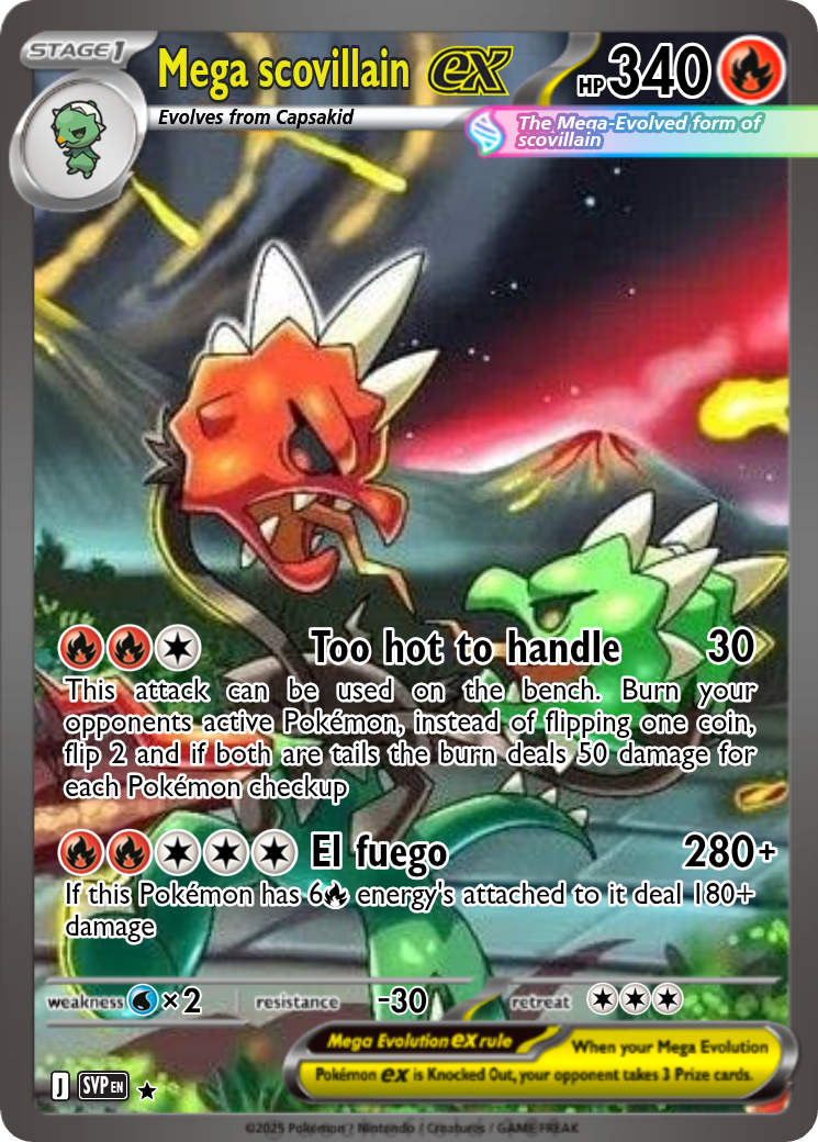 scovillain pokemon card - 202/198 - Scarlet & Violet - Illustrator Rare this attack does 90 more damage. Mega scovillain - Finlazy