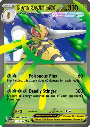 mega beedrill pokemon card - Evolution - Ninja Spinner - ex because with this Mega Evolution Pokmon Mega Beedrill - uri-x8