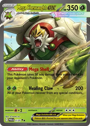 chesnaught pokemon card Chesnaught-EX XY18