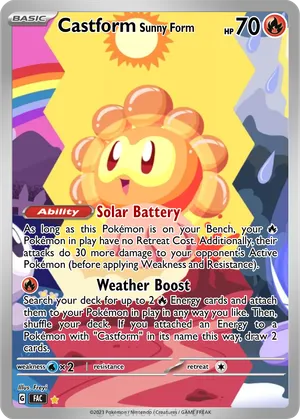castform pokemon card Pokemon card sv7a 006/064 COMMON Castform Sunny Form Scarlet & Violet
