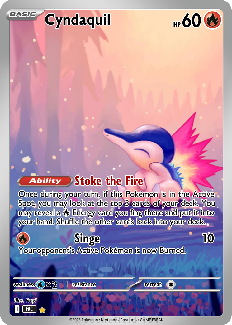 pokemon cards cyndaquil Trading Card Game Mega Evolution Promo Promo MEP047 047 / Promo Card Type / HP / Stage Pokemon Neo Genesis Common Cyndaquil