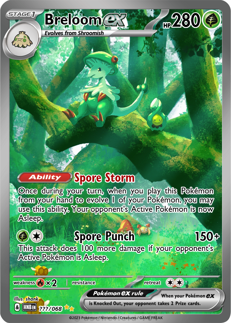 breloom pokemon cards Holo and Jirachi / Custom holographic Pokmon card / tag team card variation to centering Breloom - Gamesyn3gy