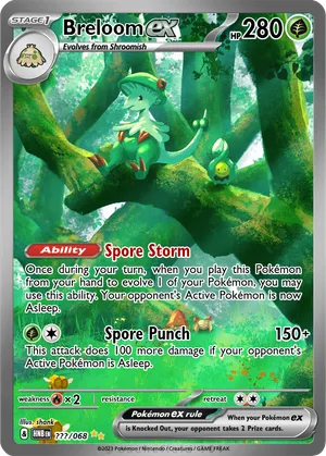 breloom pokemon cards Holo and Jirachi / Custom holographic Pokmon card / tag team card variation to centering Breloom - Gamesyn3gy
