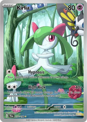 kirlia pokemon card value Pokmon TCG Kirlia #59 cosmos Holo Stage 1 Psychic 100 HP Card with 2 swirls