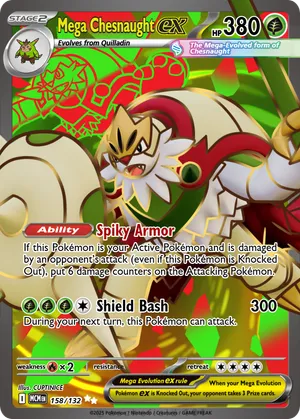 chesnaught pokemon card BREAK - 12/162 - Break Rare BREAKthrough - Grass Adamantine Press (100) During your opponents next turn Mega Chesnaught - Garchamp57