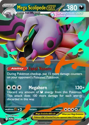 pokemon scolipede card 107/198 Chilling Reign - Evolution 3 Set If this Pokmon is in the Active Spot and is damaged by an attack from your opponents Pokmon (even if this Pokmon is Knocked Out) pokemon scolipede card Spotlight pick