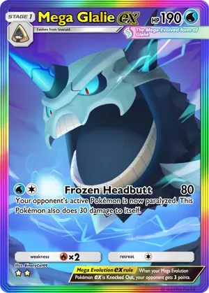 mega glalie pokemon card Amazon.com: Pokemon - Mega-Glalie-EX (35/162) - XY Breakthrough