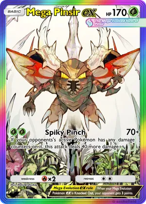 pokemon card mega pinsir Mega Pinsir ex (Mega Rising 2)