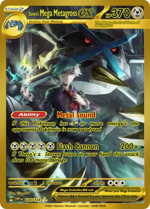 steven stone pokemon card Large Poster from Pokemon, art by Kawacy PulsArt Studio 9.2 by 6.6 by 1cmAdditional product info Mega Metagross - Ginger11