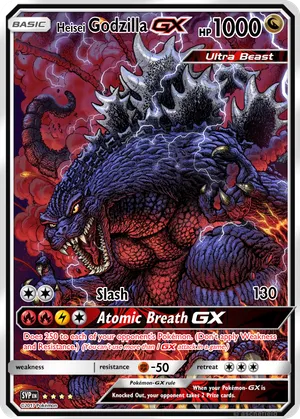 godzilla pokemon card gx Godzilla Retro Pokemon Card (w/ moon)