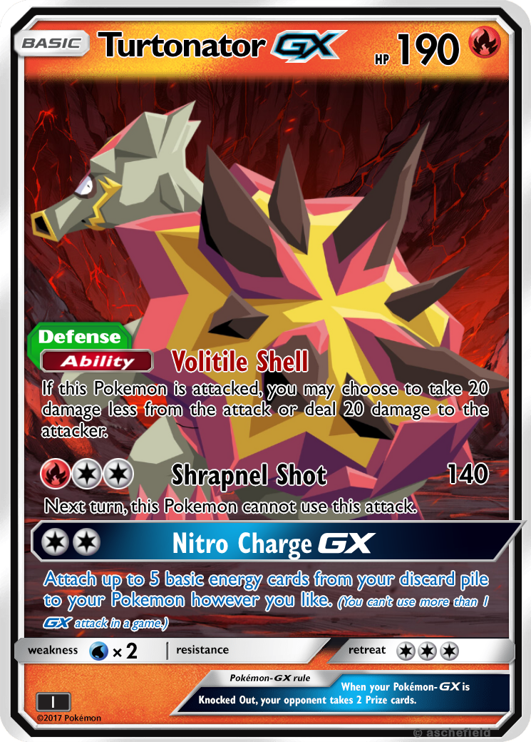 pokemon cards turtonator GX - 18/145 Fire Originally released May 5 Turtonator - GreatKingJack