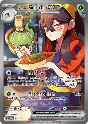 sinistcha pokemon card Pokemon SV06: Twilight Masquerade Sinistcha ex - 210/167