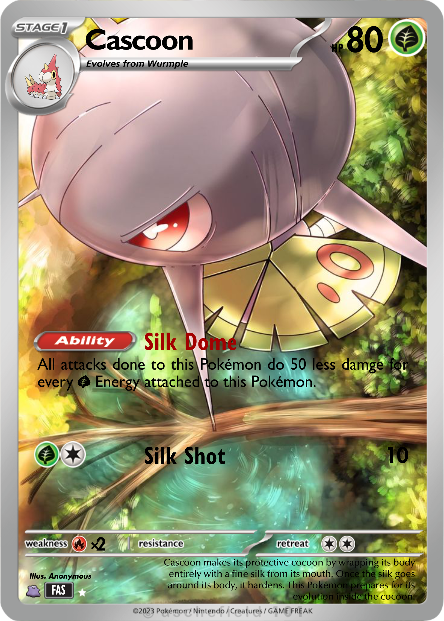 cascoon pokemon card Pokemon Card "Cascoon" s10a 007/071 Japanese Ver (Reverse Holo)