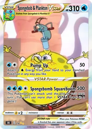 spongebob pokemon cards 18 Grandma Squarepants Base Card Spongebob