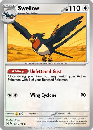 pokemon card swellow Swellow - 134/185 - Uncommon - Reverse Holo - Pokemon Singles Sword & Shield Sets Sword & Shield- Vivid Voltage