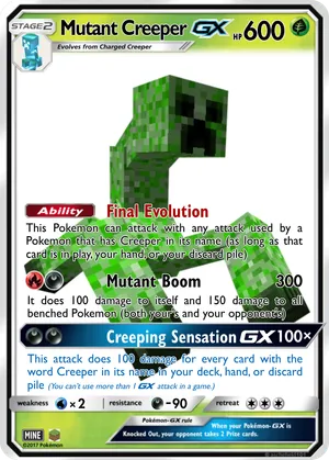 pokemon cards minecraft I created this Steve pokemon card, what do you guys think? : r/Minecraft