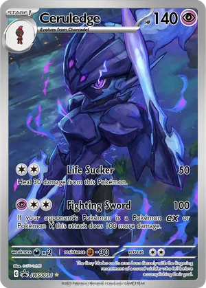 ceruledge pokemon cards BARALHO DO EX FEZ DAY 02 NO NAIC!! it comes protected in a tamper Pokemon Card "Ceruledge" sv8 109/106