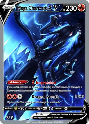 blue mega charizard pokemon card Pokmon X ex Ultra Premium Collection CardVault by Tom Brady Even more Pokmon await inside a stack of booster packs Mega Charizard X ex 125/094