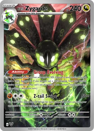zygarde core pokemon card Pokmon TCG 53/124 Fates Collide Regular MP holofoil pattern or surface detail) Zygarde - IDGAF_B5O