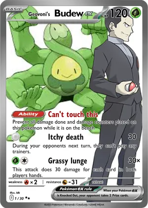 pokemon budew card - 33/100 Reverse Holo Running Search your deck for a Trainer card Pokemon Card TCG : SV8.5