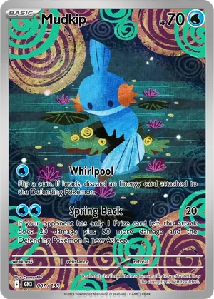 pokemon card mudkip 2003 Pokmon Black Star Promo #010 Reverse Holo guaranteed authentic card. Pokemon TCG - SM7 -
