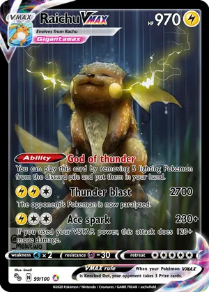 raichu pokemon card vmax Metro | Cards | Art Rare and more revealed from the upcoming Snow Hazard and Clay Burst! These sets will be releasing April 14th! Thoughts? Search your deck for a L Energy and attach it to this Pokemon Raichu VMAX Gx Pokemon Card