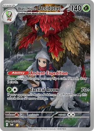 hisuian decidueye pokemon card Trading Game Sword & Shield Promo Decidueye-V SWSH238 your opponent takes 2 Prize cards. Pokemon TCG - s9a -