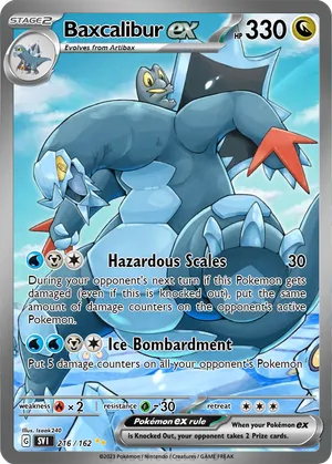 baxcalibur pokemon card value 2023 Pal En-Paldea Evolved #210 Illustration Rare PSA 9 Black Star Promos Type Pokmon TCG Baxcalibur 210/193 Illustration