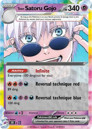 gojo pokemon card Gojo's Mewtwo V Custom Pokmon Card