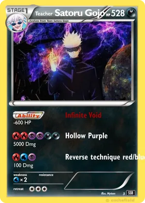 gojo pokemon card PokeCardMaker