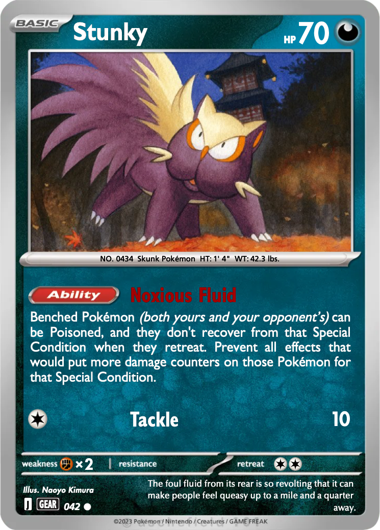 stunky pokemon card Skuntank V 056/098 Undaunted Type Pokemon TCG - s1a -