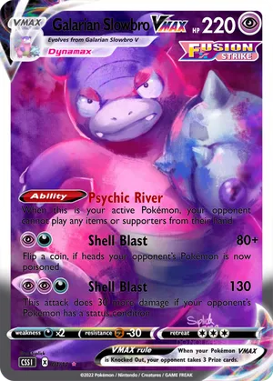 galarian slowbro pokemon card Galarian Slowbro 092/163 NM - RARE Battle Styles Pokemon Card - $2 Flat Shipping