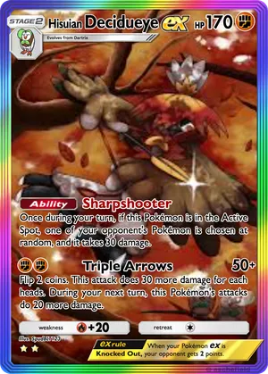 hisuian decidueye pokemon card TCG you may draw cards until you have 8 cards in your hand Hisuian Decidueye V 2022 Sword