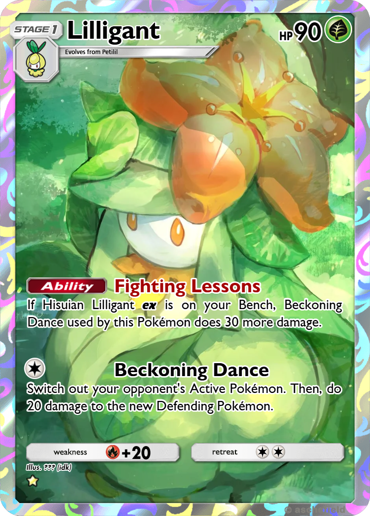 lilligant pokemon card Boundaries Crossed If heads Lilligant - JellyJester