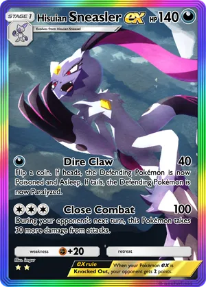 sneasler pokemon card Radiant Hisuian Sneasler ~ Pokemon Lost Origin ~ Full Art Holo 123/196