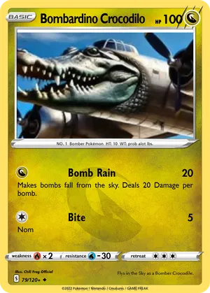 bombardino crocodilo pokemon card Bombardino Crocodilo - JimmyChilly