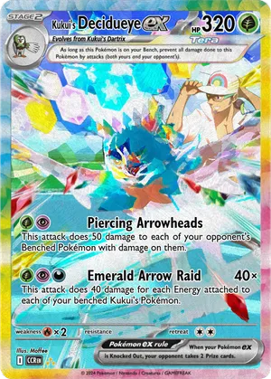 decidueye pokemon card value 11/149 Fighting Piercing Claw (30) This attack does 30 damage for each damage counter on your opponents Active Pokmon Decidueye Ex (100)| Pokemon Card
