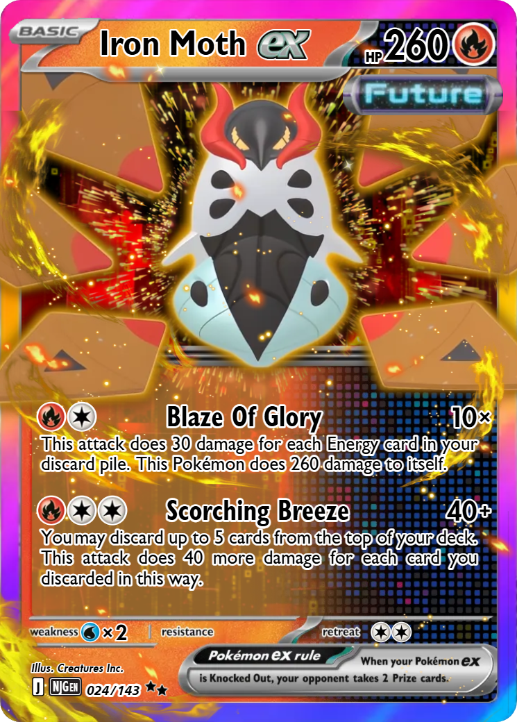 iron moth pokemon card - 009/064 (SFA) Uncommon RarityRare Hit Points130 HP Ability Thermal Reactor Once during your turn Iron Moth Pokemon Cards Price