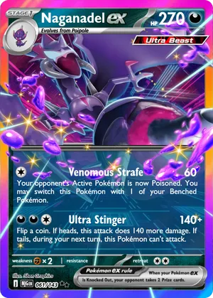 naganadel pokemon card GX Hidden Fates Shiny SV63/SV94 PSA 10 TBC Games This attack does 170 damage to 1 of your opponents Pokemon Card Naganadel GX SR Pokmon