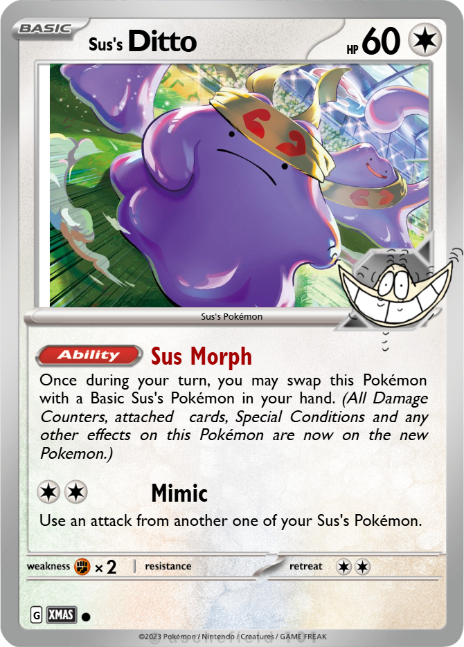 sus pokemon cards Custom TCG Comm! by Kotico on Newgrounds Ditto - KadersYT