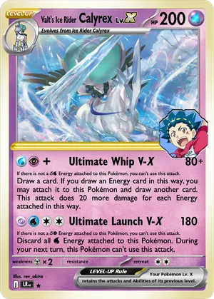 ice rider calyrex pokemon card value Cards: VMAX League Battle Deck : Toys & Games holofoil pattern or surface detail) Ice Rider Calyrex VMAX 2021