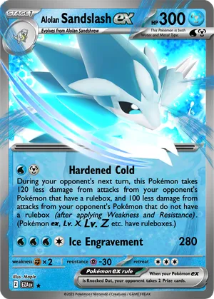 alolan sandslash pokemon card GX SM236 Black Star Promo Holo Near Mint Colorless Retreat Cost Alolan Sandslash - 138/236 (Reverse