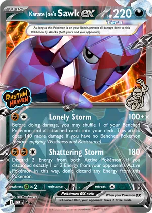 pokemon sawk card Japanese 046/086 sv11W U TCG Colorless Artist Sawk - Reverse Holofoil Emerging