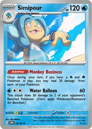 simipour pokemon card Simipour | Black & White