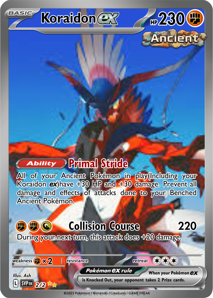 koraidon pokemon card ancient Koraidon ex (B3a-092)  Pokmon TCG Pocket Card